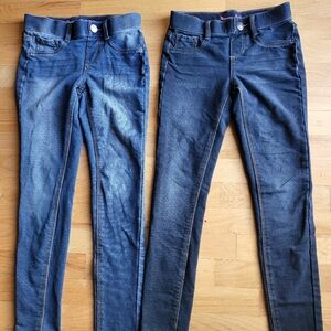 Sz 8, like new, 2 pairs of Tommy Bahama girl's stretchy comfy jean leggings
